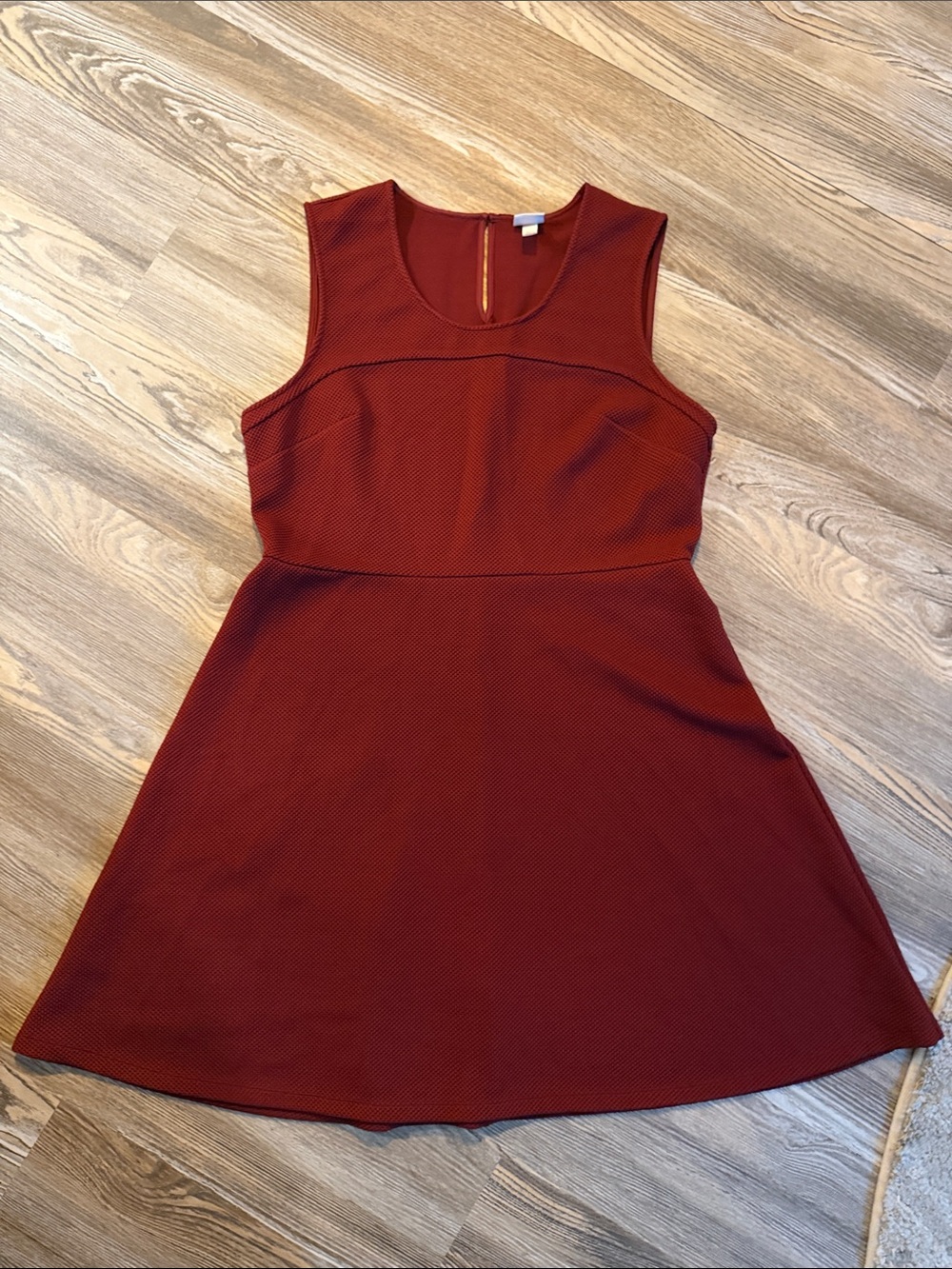 Merona Sleeveless A-Line Dress in Brick Red